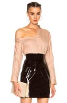 Zeynep Arcay One Shoulder Shirt In Pink,neutrals