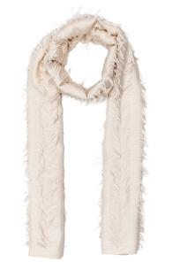 Chloe Fil Coupe Stripe Scarf In White