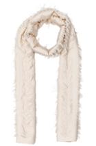 Chloe Fil Coupe Stripe Scarf In White