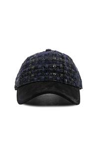 Rag & Bone Marilyn Baseball Hat In Blue,checkered & Plaid