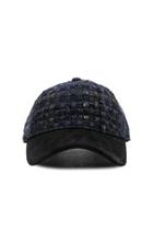 Rag & Bone Marilyn Baseball Hat In Blue,checkered & Plaid