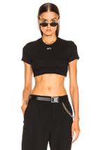 Off-white Cropped Tiny Tee In Black