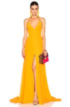 Prabal Gurung Charmeuse Gown In Orange