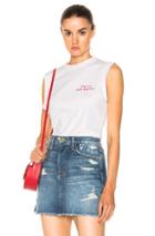Frame Denim Muscle Shirtail Tee In White