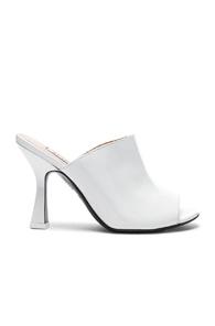 Attico Patent Leather Tomaia Slide Heels In White