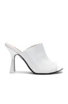 Attico Patent Leather Tomaia Slide Heels In White