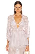 Adriana Degreas Soleil Blouse With Voluminous Sleeves In Purple