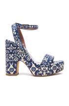 Tabitha Simmons Calla Heel In Blue,floral