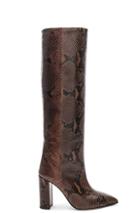 Paris Texas Knee High Boot In Animal Print,brown