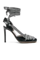 Altuzarra Leather D'orsay Heels In Black,checkered & Plaid