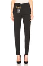 Anthony Vaccarello Classic Pants With Vertical Belt In Black