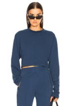 Cotton Citizen Tokyo Crop Long Sleeve Tee In Blue