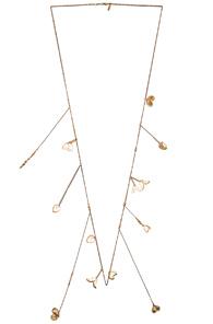 Chloe Keira Long Necklace In Metallics
