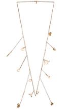 Chloe Keira Long Necklace In Metallics