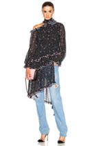 Sandy Liang Truffle Top In Black,floral,pink