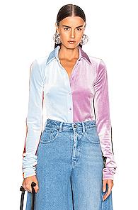 Y/project Velvet Shirt In Blue,purple,orange
