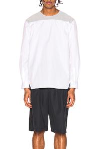Comme Des Garcons Homme Plus Polyester Hair Cloth Shirt In White