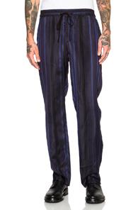 3.1 Phillip Lim Tapered Elastic Waist Lounge Pant In Stripes,blue