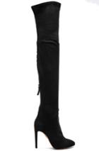 Aquazzura Suede All I Need Boots In Black