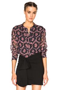 Isabel Marant Tao Printed Look Top In Red,abstract