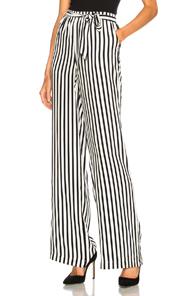 Frame Stripe Easy Pant In Black,white,stripes