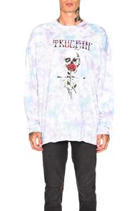 Alchemist Truckin' Long Sleeve Tee In Ombre & Tie Dye,white,purple