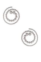 Y Project Pearl Spiral Earrings In Metallic