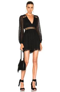 Zimmermann For Fwrd Bowerbird Empire Playsuit Romper In Black