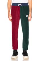 Aime Leon Dore Polar Fleece Blocked Pant In Blue,green,red