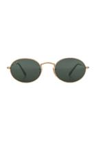 Ray-ban Oval Flat Sunglasses In Metallics