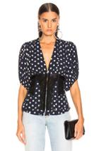 Icons Gibson Blouse In Blue,polka Dots