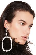 Saint Laurent Rectangle Earrings In Metallics
