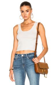 Frame Denim Panel Rib Tank In White