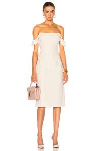 Brock Collection Daisy Dress In Neutrals,stripes