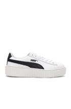 Fenty By Puma Leather Creeper Sneakers In White