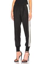 Lanvin Track Stripe Trousers In Black