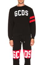 Gcds Logo Sweatshirt In Black,red