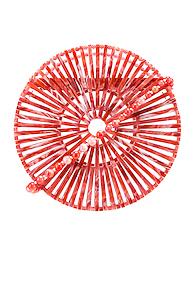 Cult Gaia Acrylic Luna Crossbody Bag In Red