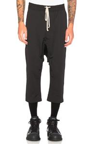 Drkshdw By Rick Owens Cropped Sweatpants In Black