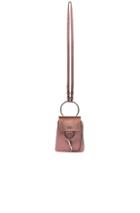 Chloe Small Faye Suede & Calfskin Bracelet Bag In Pink