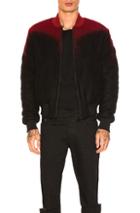 Marcelo Burlon Aorjek Bomber Jacket In Red,black,ombre & Tie Dye