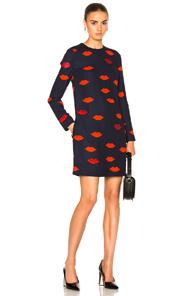 Victoria Victoria Beckham Patch Applique Shift In Blue