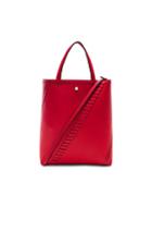 Proenza Schouler Grained Leather Hex Tote In Red