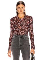 Iro Lou Blouse In Black,floral,red