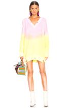Msgm Tie Dye Ribbed Sweater In Ombre &tie Dye,pink,yellow