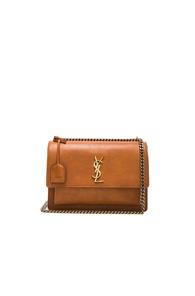 Saint Laurent Large Monogramme Sunset Chain Bag In Brown