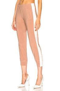 Norma Kamali Side Stripe Jog Pant In Pink,white
