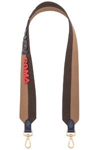 Fendi X Fila Ribbon Logo Bag Strap In Brown,neutral