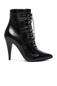 Saint Laurent Fetish Leather Booties In Black