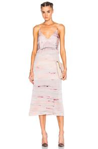 Raquel Allegra Slip Dress In Pink,ombre & Tie Dye